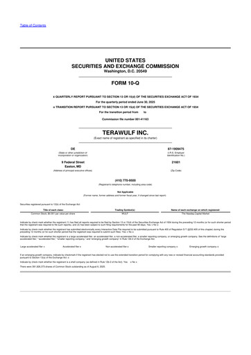 Miniature TeraWulf 10-Q Rapport trimestriel 2025 