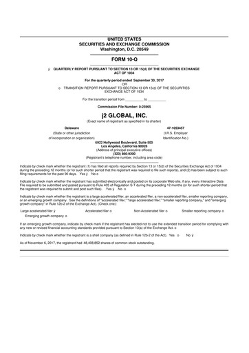 Miniature Ziff Davis 10-Q Rapport trimestriel 2017 