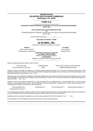 Miniature Ziff Davis 10-Q Rapport trimestriel 2019 