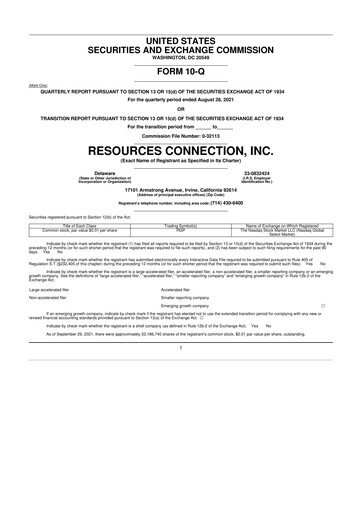 Thumbnail RGP (Resources Connection) 10-Q Quarterly Report FY2022 