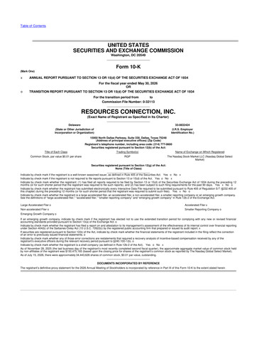 Thumbnail RGP (Resources Connection) 10-K Annual Report 2026