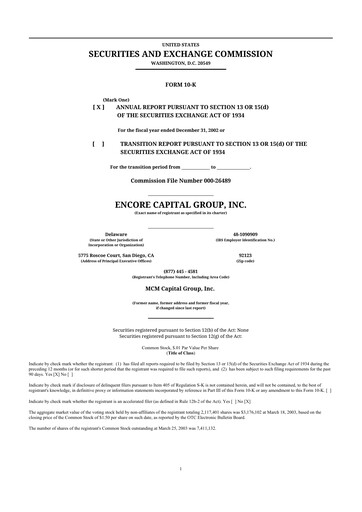 Thumbnail Encore Capital Group 10-K Annual Report 