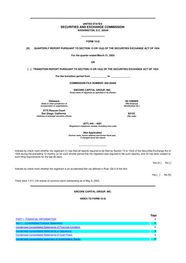 Thumbnail Encore Capital Group 10-Q Quarterly Report FY 