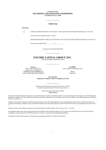 Thumbnail Encore Capital Group 10-K Annual Report 