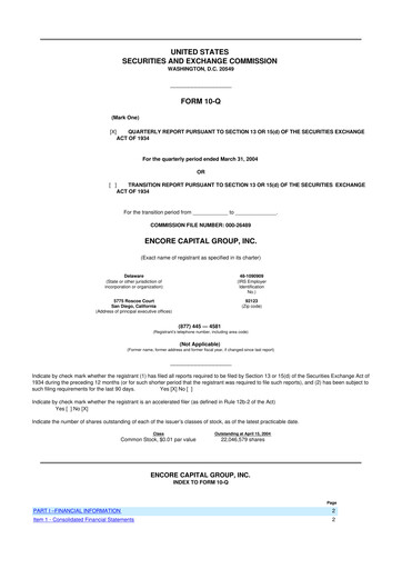 Thumbnail Encore Capital Group 10-Q Quarterly Report FY 
