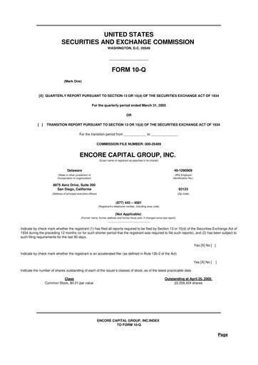 Thumbnail Encore Capital Group 10-Q Quarterly Report FY 