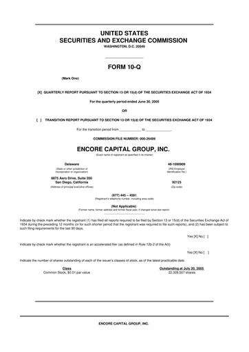 Thumbnail Encore Capital Group 10-Q Quarterly Report FY 