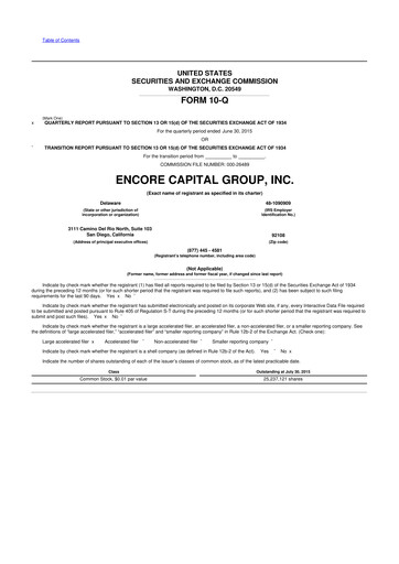 Thumbnail Encore Capital Group 10-Q Quarterly Report FY2015 