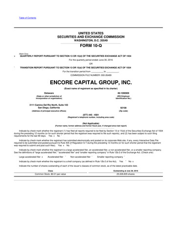 Thumbnail Encore Capital Group 10-Q Quarterly Report FY2016 