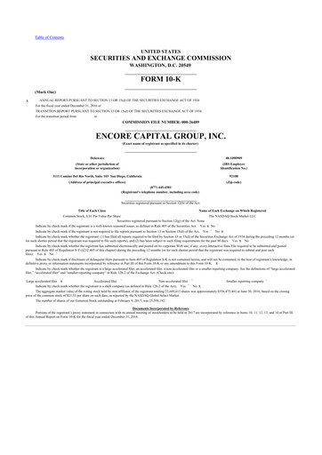 Thumbnail Encore Capital Group 10-K Annual Report 2016