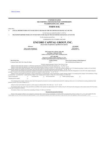 Thumbnail Encore Capital Group 10-K Annual Report 2019