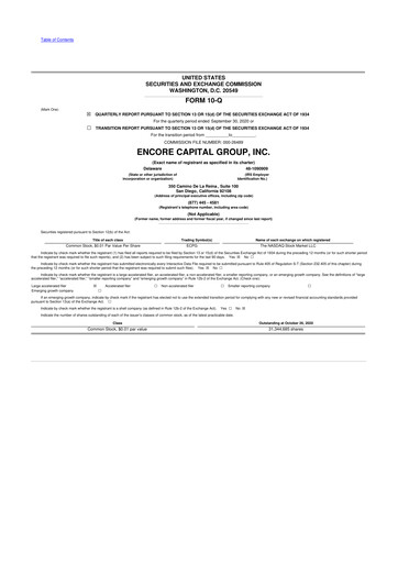 Thumbnail Encore Capital Group 10-Q Quarterly Report FY2020 