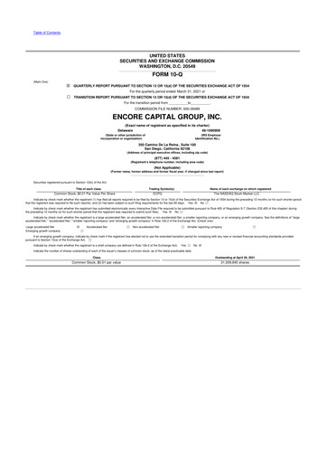 Thumbnail Encore Capital Group 10-Q Quarterly Report FY2021 