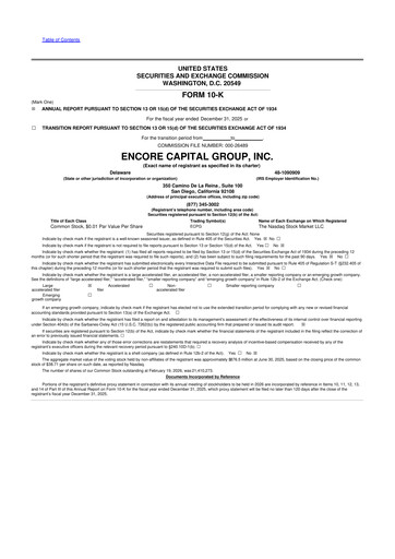 Thumbnail Encore Capital Group 10-K Annual Report 2025