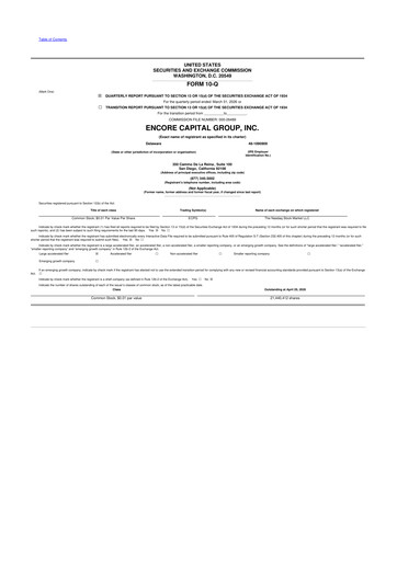 Thumbnail Encore Capital Group 10-Q Quarterly Report FY 