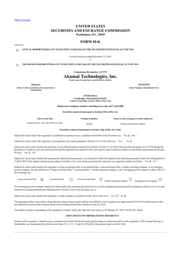 Thumbnail Akamai
 10-K Annual Report 2019