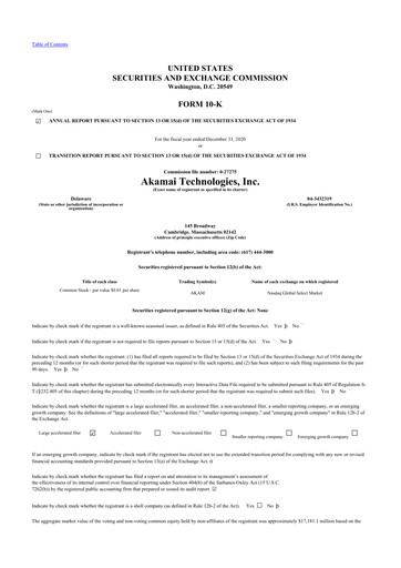 Thumbnail Akamai
 10-K Annual Report 2020