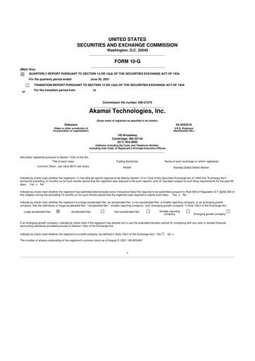 Thumbnail Akamai
 10-Q Quarterly Report FY2021 