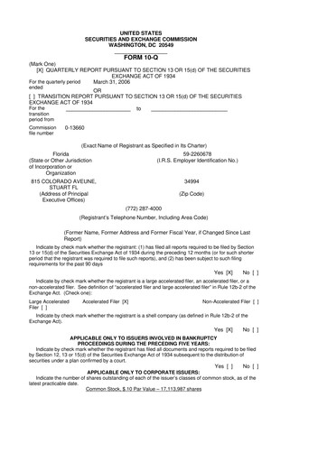 Thumbnail Seacoast Banking 10-Q Quarterly Report FY 