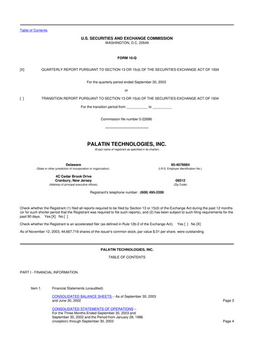 Thumbnail Palatin Technologies 10-Q Quarterly Report FY 