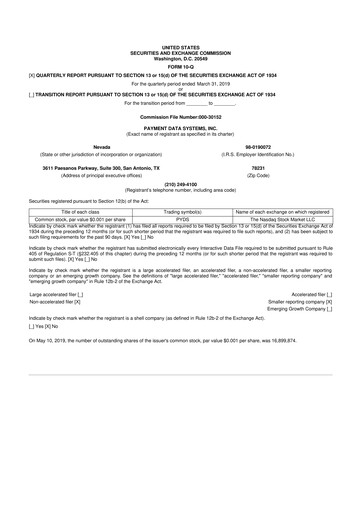 Thumbnail Usio 10-Q Quarterly Report FY2019 