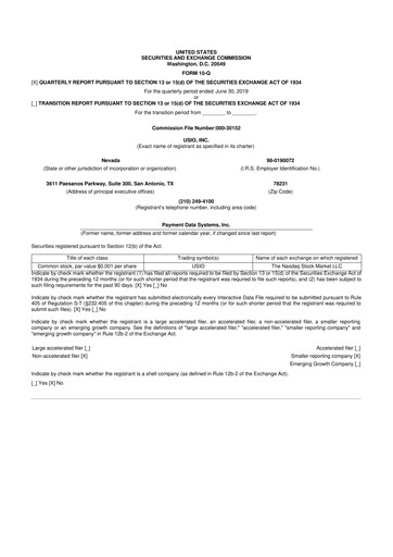 Thumbnail Usio 10-Q Quarterly Report FY2019 