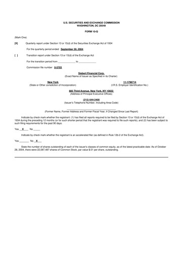 Vorschaubild Siebert Financial 10-Q Quartalsbericht  