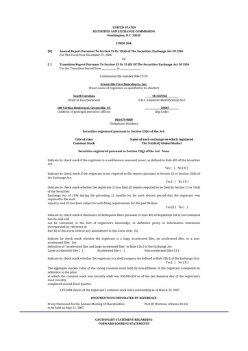 Thumbnail Southern First Bancshares 10-K Annual Report 