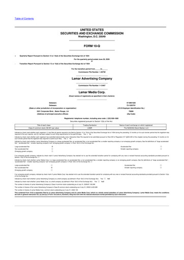 Thumbnail Lamar Advertising 10-Q Quarterly Report FY2026 