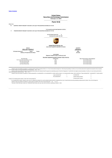 Thumbnail United Parcel Service 10-Q Quarterly Report FY2022 
