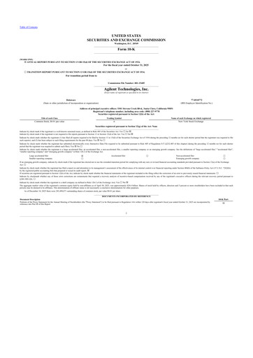 Thumbnail Agilent Technologies 10-K Annual Report 2025