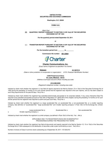 Thumbnail Charter Communications 10-Q Quarterly Report FY2011 