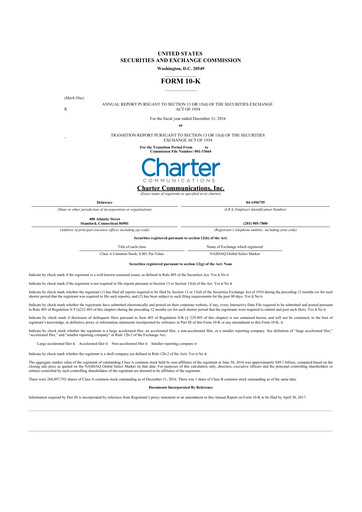 Thumbnail Charter Communications 10-K Annual Report 2016