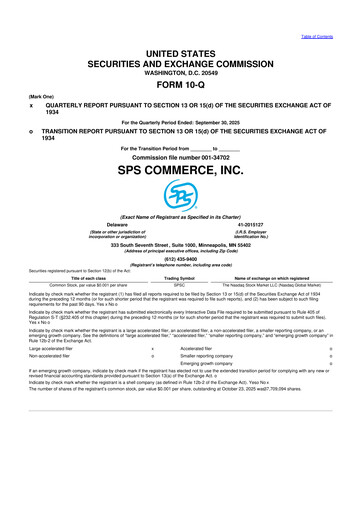 Thumbnail SPS Commerce
 10-Q Quarterly Report FY2025 