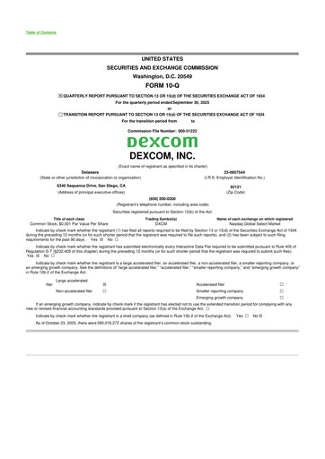 Thumbnail DexCom 10-Q Quarterly Report FY2025 