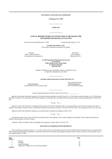 Thumbnail Everest Group 10-K Annual Report 