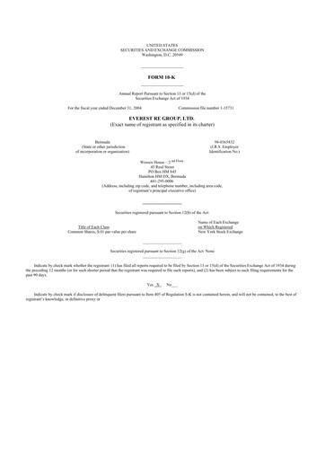 Thumbnail Everest Group 10-K Annual Report 