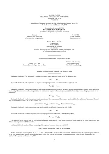 Thumbnail Everest Group 10-K Annual Report 