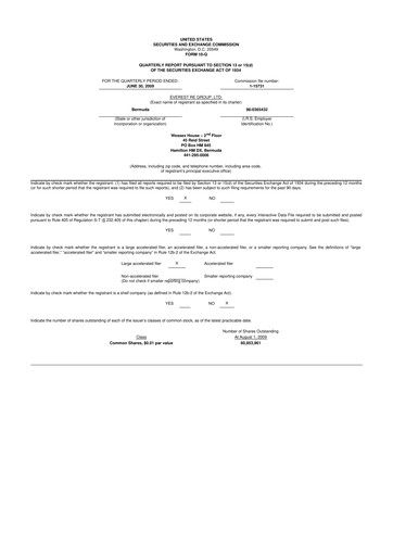 Thumbnail Everest Group 10-Q Quarterly Report FY 