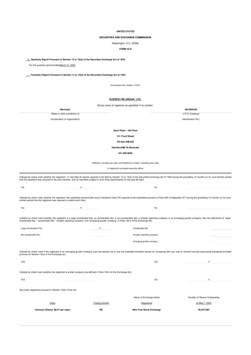 Vorschaubild Everest Group 10-Q Quartalsbericht 2022 