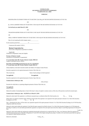 Vorschaubild Portage Biotech 20-F Jahresbericht 