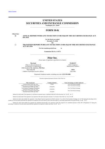 Thumbnail Safehold
 10-K Annual Report 2020