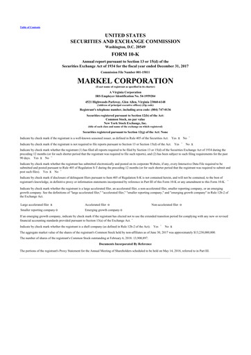 Thumbnail Markel Group 10-K Annual Report 2017