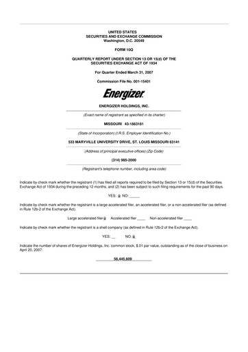 Thumbnail Edgewell Personal Care
 10-Q Quarterly Report FY 