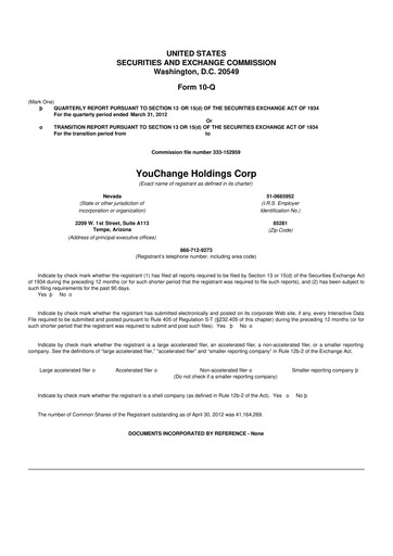 Thumbnail Quest Resource Holding 10-Q Quarterly Report FY2012 