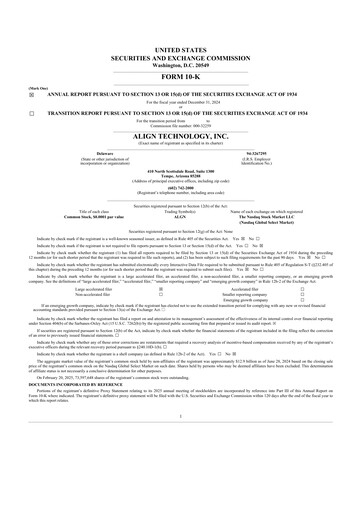 Thumbnail Align Technology
 10-K Annual Report 2024