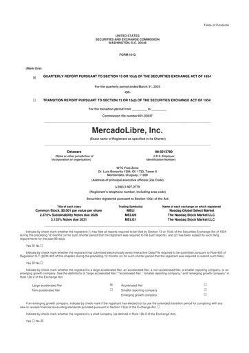 Vorschaubild MercadoLibre 10-Q Quartalsbericht 2025 