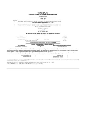 Vorschaubild Charles River Laboratories
 10-Q Quartalsbericht 2023 