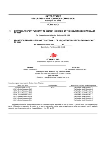 Thumbnail Equinix 10-Q Quarterly Report FY2025 