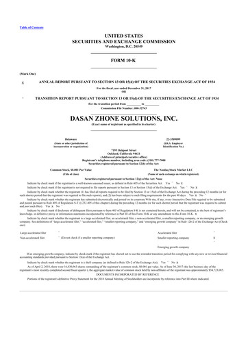 Thumbnail DZS Inc 10-K Annual Report 2017